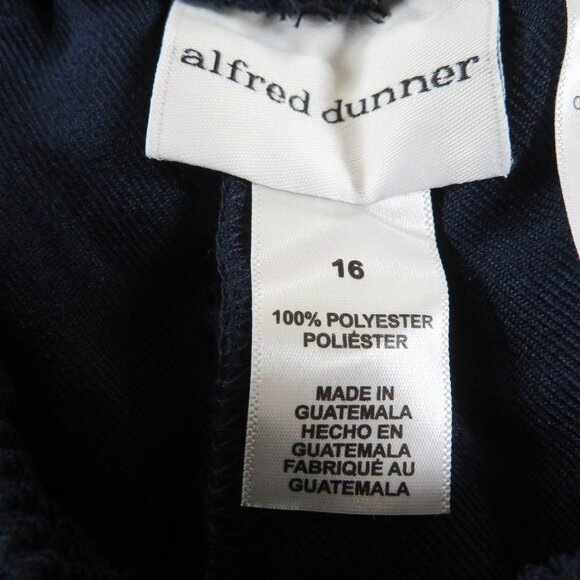 New! Alfred Dunner Classics 16 SHORT Navy Blue Solid - Picture 5 of 6